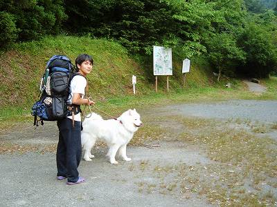 犬と一緒に八木山渓流公園キャンプ場へ